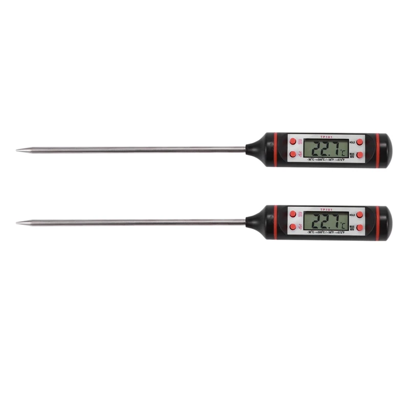 2X Digital Thermometer BBQ Grill Meat Cookie Tool Car Air Conditioning Temperature Gauge Detector