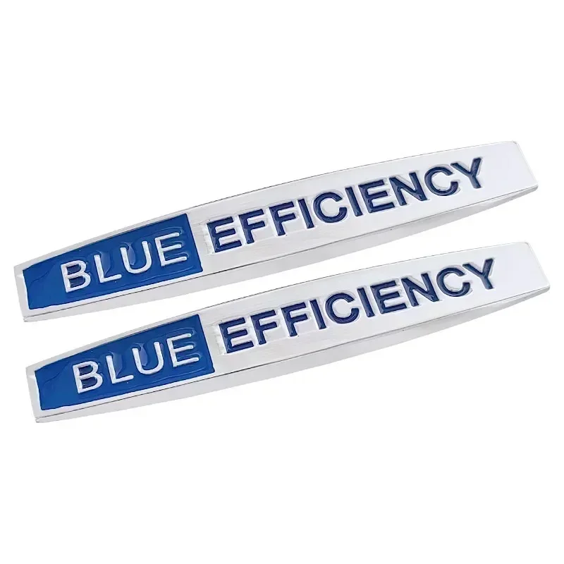 2pcs x Metal Car Front Side Fender Emblem Badge Decals Accessories For Blue Efficiency Mercedes W204 C200 E200 Elegance Sticker