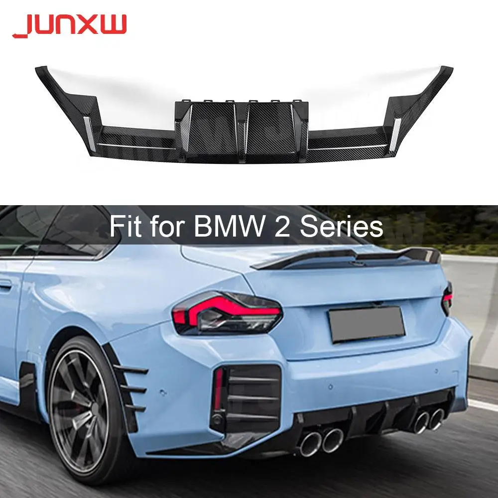 

4 Outlet Carbon Fiber Rear Diffuser Splitter For BMW M2 G87 2023+ OEM Style Bumper Bodykits Guard Spoiler FRP Car Body Kits