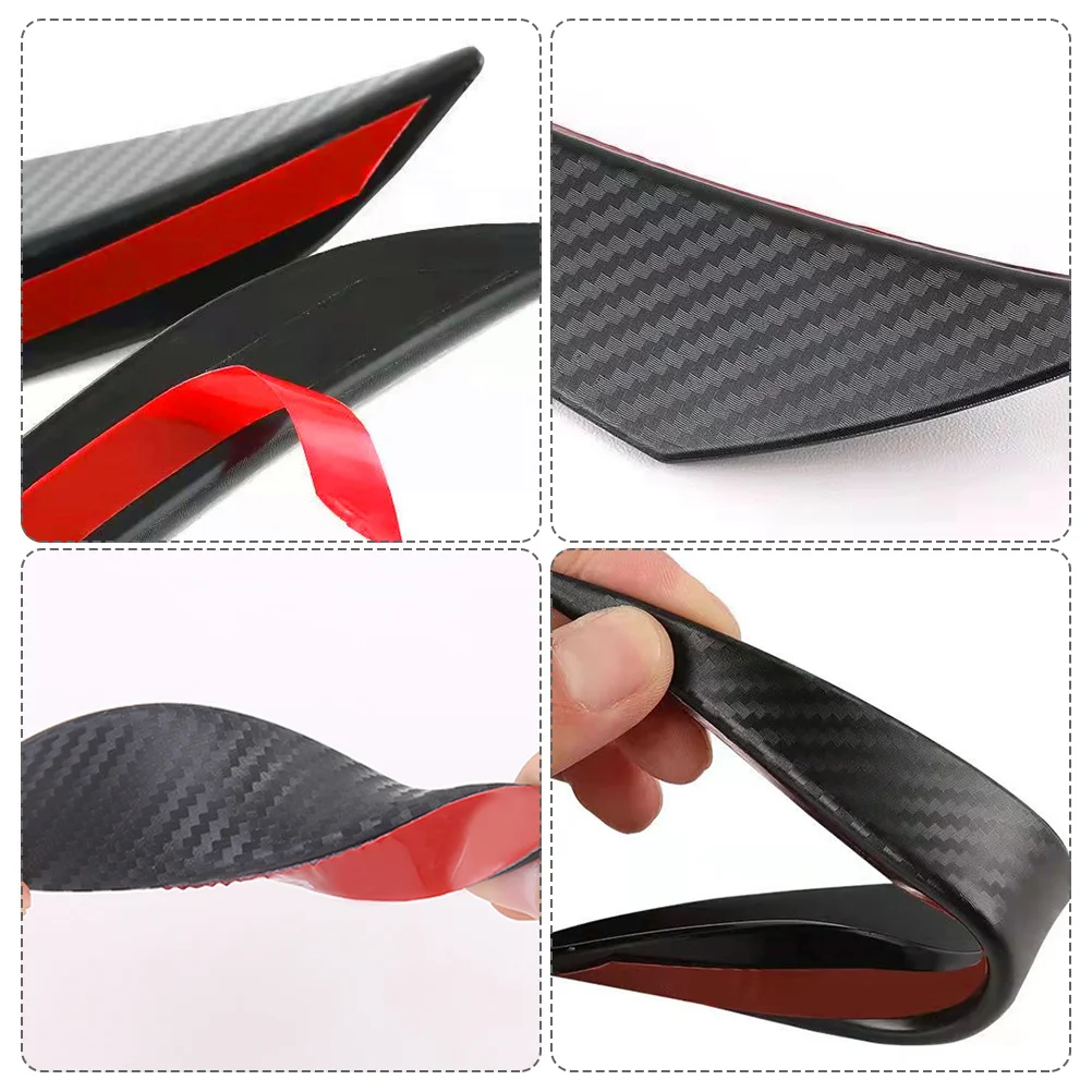 

6Pcs Bumper Lip Splitter Fins Car Front Lip Protector Lightweight PVC Bumper Diffuser for Enhanced Driving Experience and