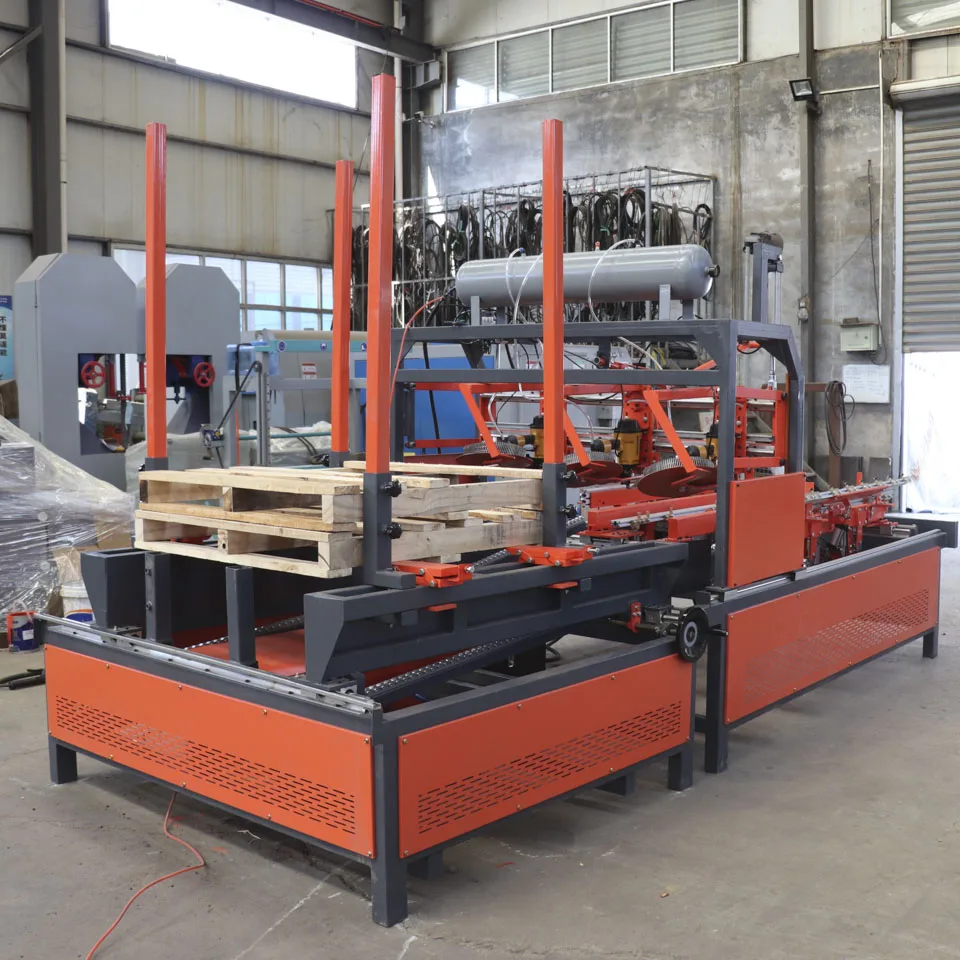 Wood Pallet Production Line Large Size American Pallet Nailing Machine
