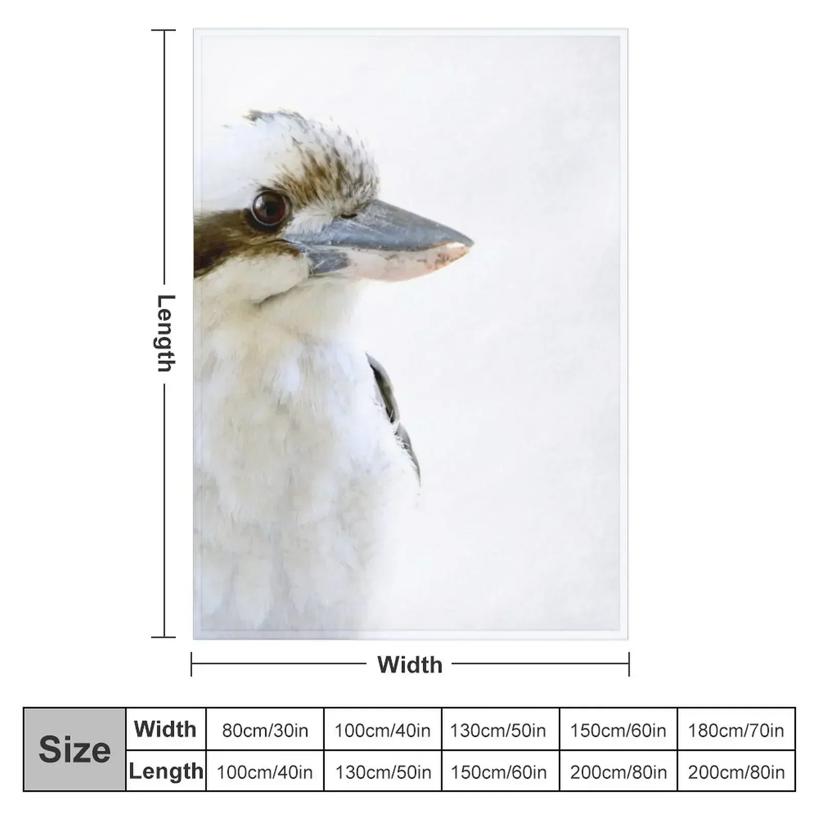 Kookaburra Looking Throw Blanket blankets ands Flannel Blankets