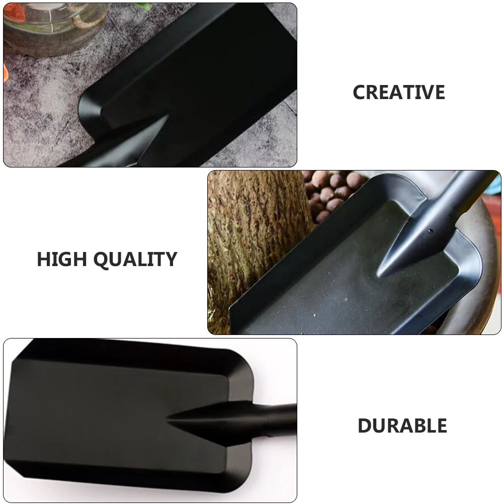 

2pcs Shovel Black Outdoor Planting Garden Flower Weeding Farm Sand Lightweight Wooden Handle Household Shovel Tool