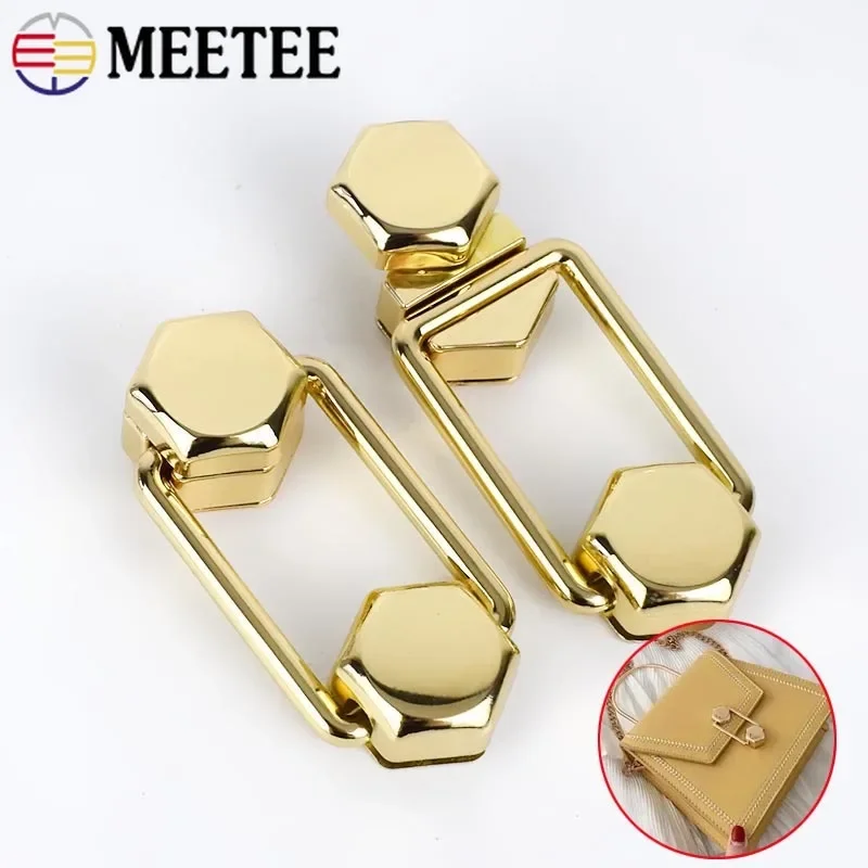 1/2/3Pcs Meetee 67*21mm Metal Rotary Locks Clasp Fashion Handbag Twist Turn Lock Buckle DIY Bags Replacement Hardware Accessory