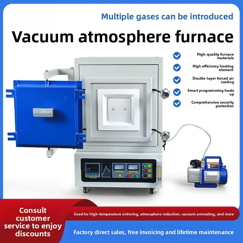 Atmosphere Laboratory Box-Type High-Temperature Muffle Furnace For Atmospheric Sintering, Reduction, CVD Experiments, And Vacuum