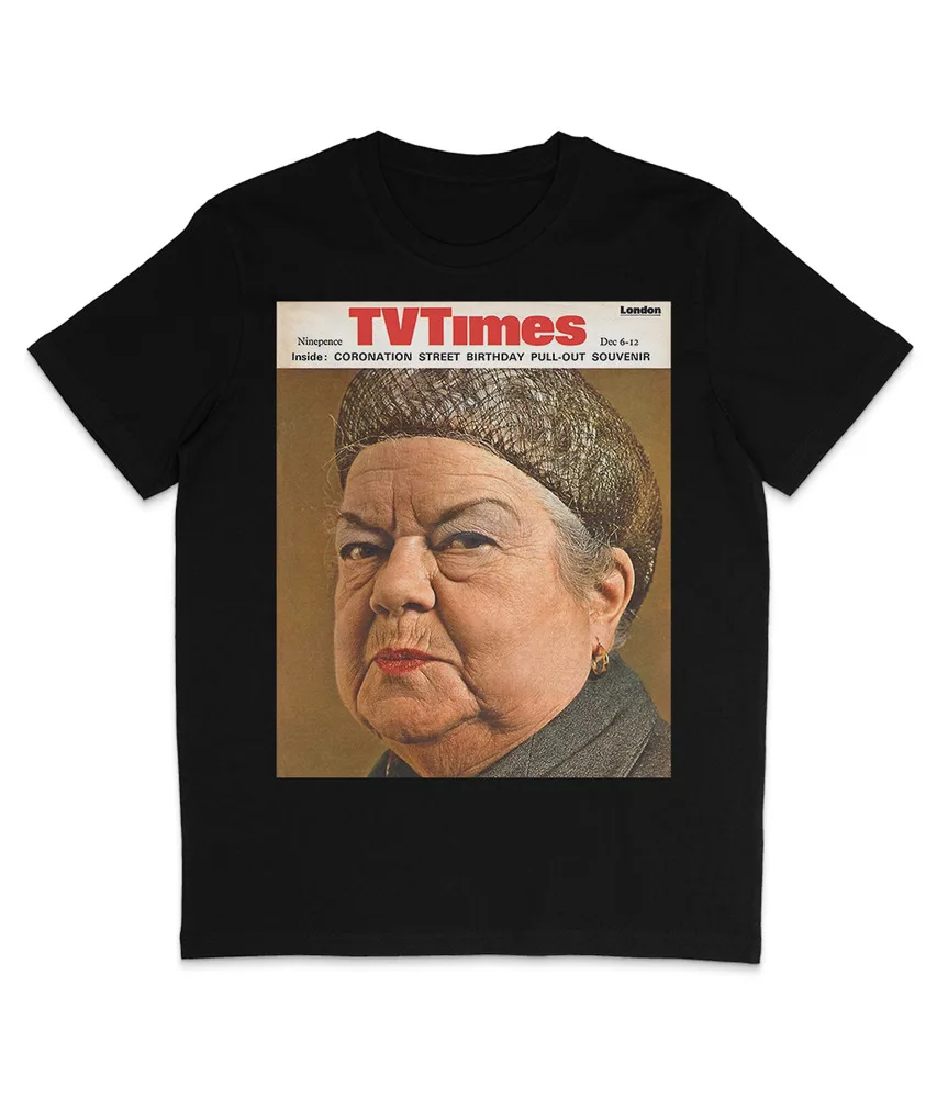 Ena Sharples (Violet Carson) - Vintage Magazine - Organic t-shirt - Morrissey  Tees Cotton Luxury brand vintage oversized