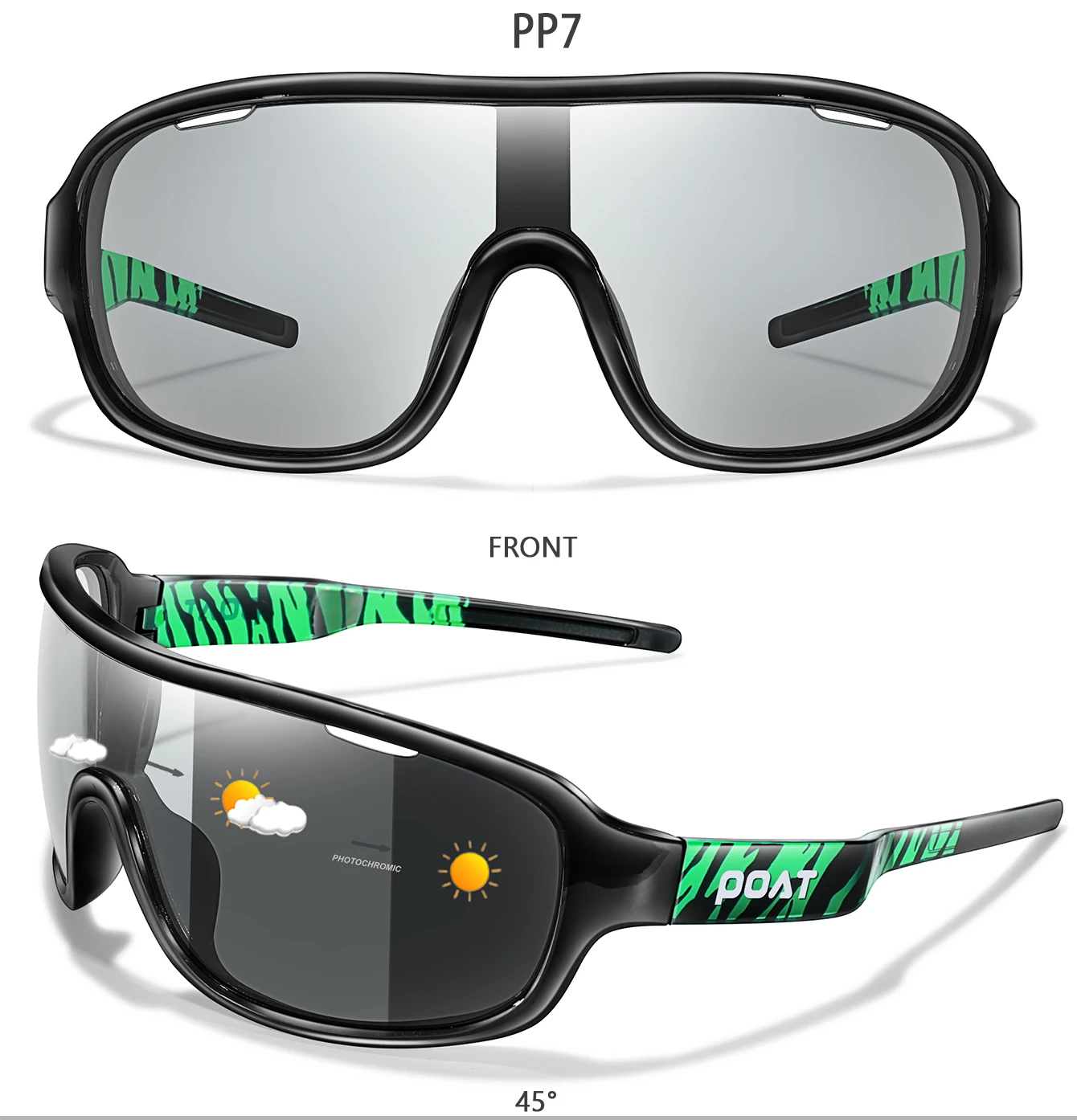 Trendy MARKE Photochrome Männer Frauen Klassische Brillen Sport Outdoor Straße Radfahren Angeln Sonnenbrille Männliche Fahrrad Brille – Detail 9