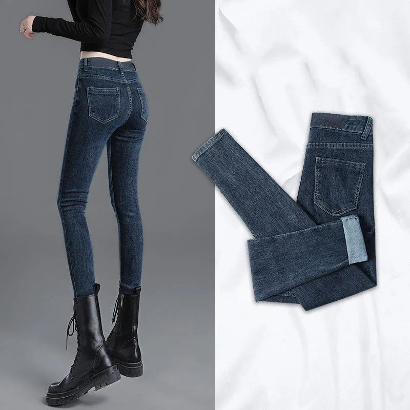 Vintage Hoge Taille Skinny Potlood Jeans Vrouwen Casual Streetwear Stretch Denim Broek Koreaanse Dunne Vaqueros Slanke Nieuwe Kot Pantolon