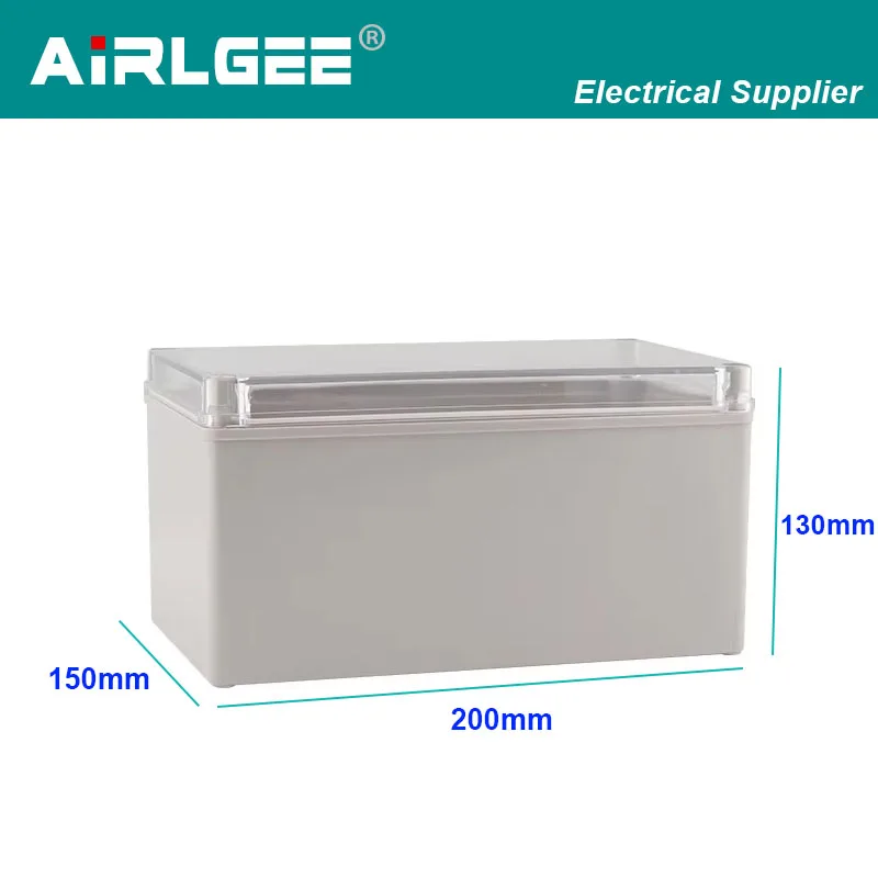 250*150*130mm electrical transparent cover outdoor plastic waterproof junction box ABS sealed box junction box