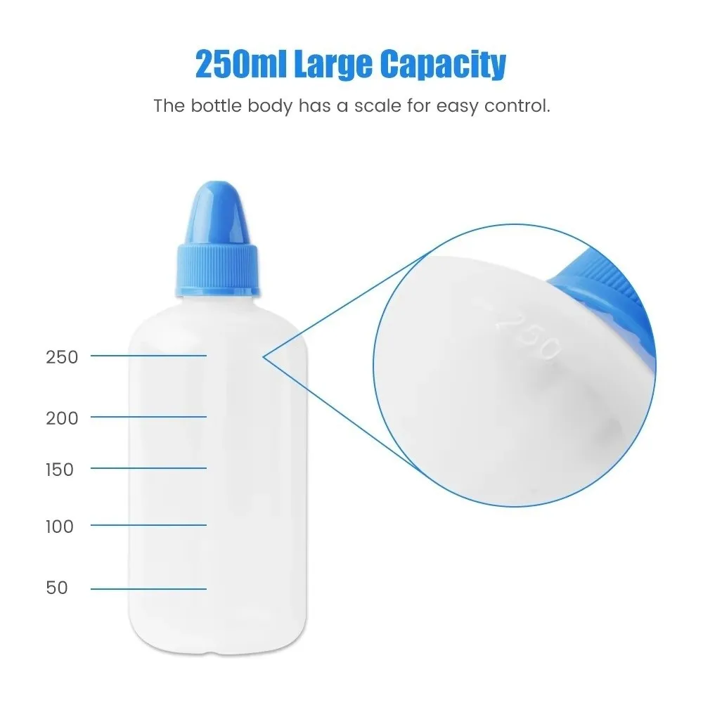 250ml Nasenspülflasche Nasenspüler Nasenspülgerät für den Heimgebrauch Nasensauger zur Vermeidung von Allergischer Rhinitis für Erwachsene und Kinder Neti Pot – Detail 6