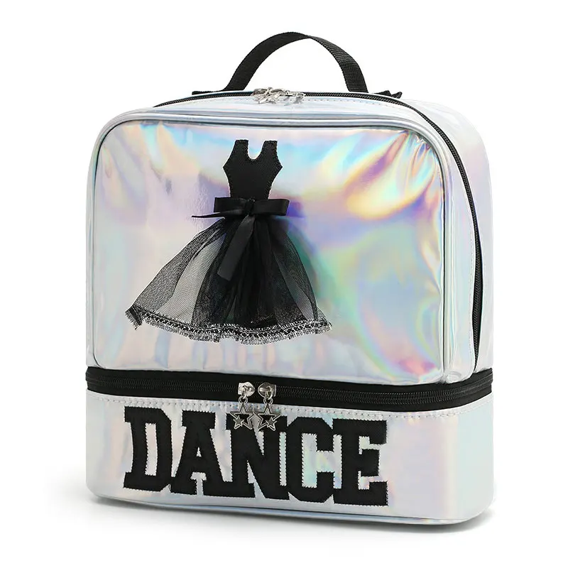 Ballet Dance Bags for Kids Double Shoulder Bag Children Latin Dance Storage Backpack Girl Schoolbag Girls Dance Bag