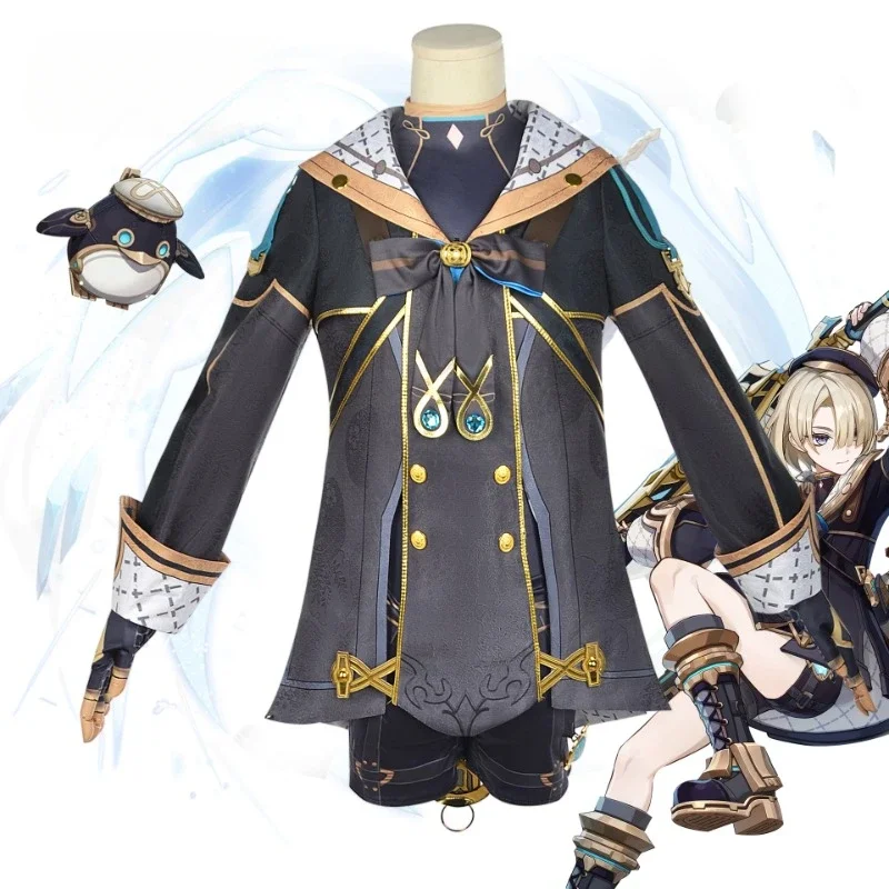 

Game Genshin Impact Cosplay Costume Freminet Fontaine Character Full Set Outfits for Halloween Anime Conventions Themed Events