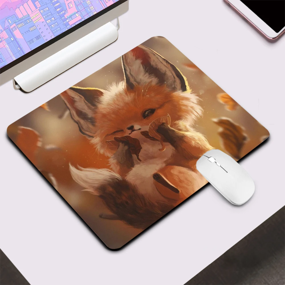 Cute Cartoon Fox Small Gaming Mouse Pad Computer Office Mousepad Keyboard Pad Desk Mat PC Gamer Mouse Mat XXL Laptop Mausepad