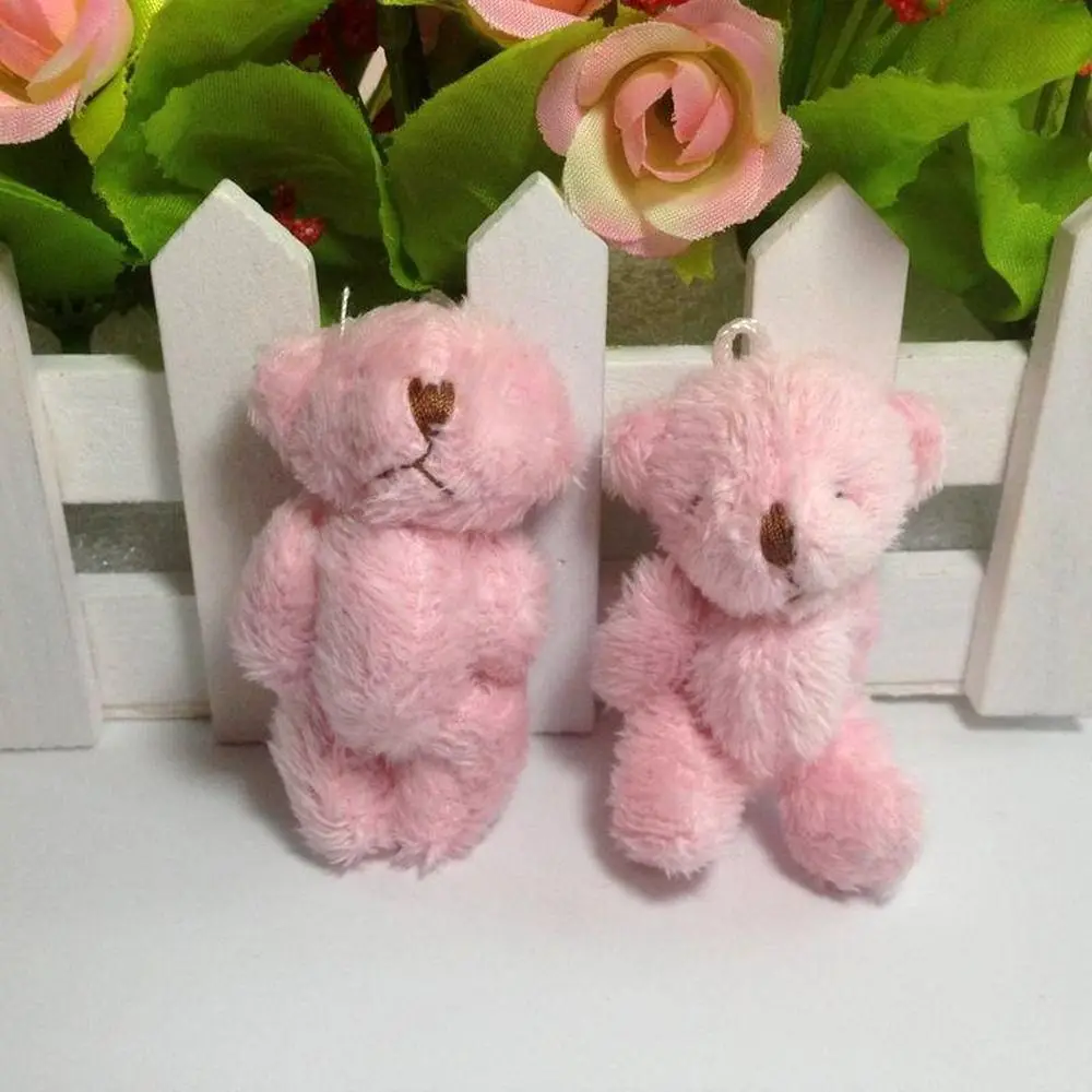 Cute Movable Plush Bear Mini Bear Hugs Bear Ornaments Handmade Plush Gifts Box For Kids