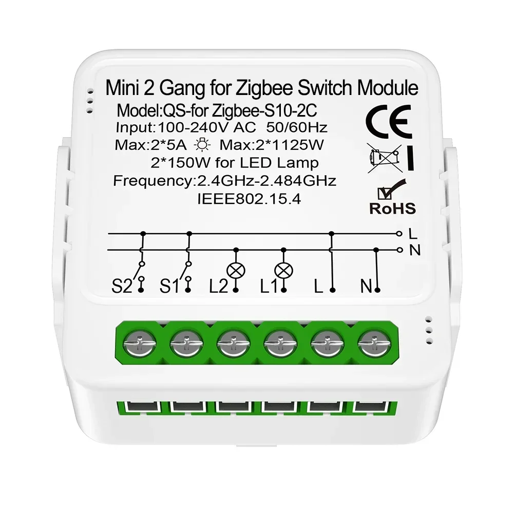 For Alexa App Controlled Switch Mini Switch Home Automation App Remote Control Compact Size Energy Saving