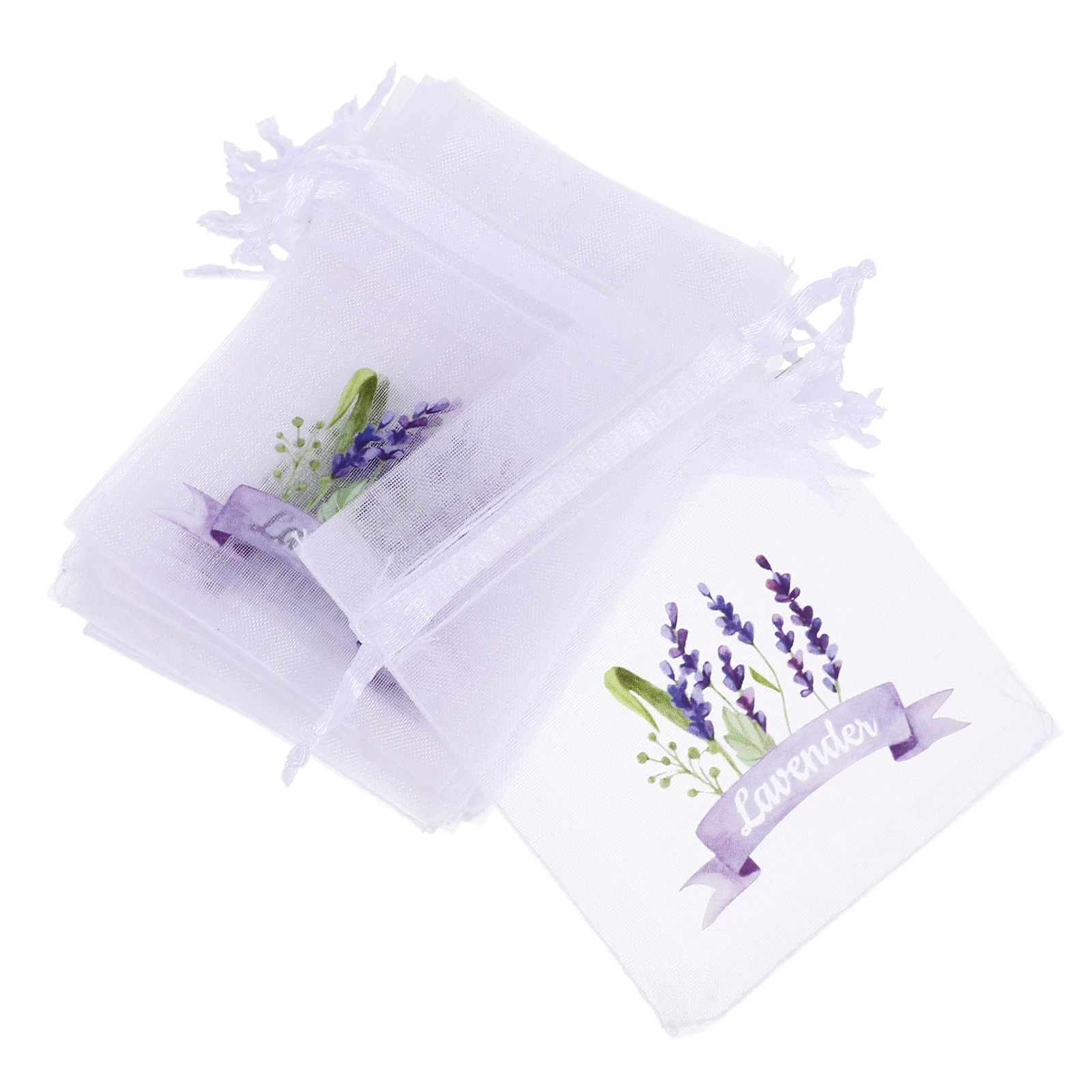 

20Pcs Drawstring Sachet Bags Empty Lavender Pouches Breathable Mesh for Dried Flowers Aroma Storage Multi-Use Home Car Drawer