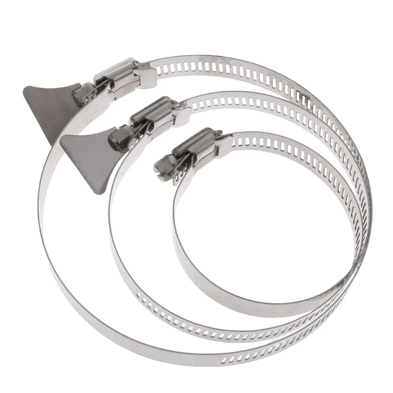 Adjustable Stainless Steel Duct Clamps Hose Clamp Pipe Clamp Air Ducting Clamp Worm Hose Clamp 50/75/100/150/200mm