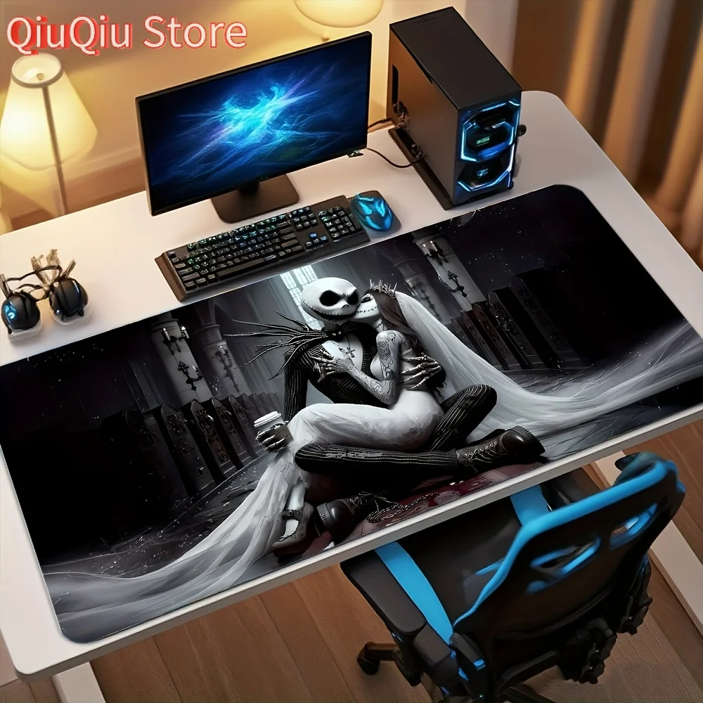 

1pc The Nightmare Before Christmas Movie Mouse Pad - Extra Large Gaming Mouse Pad with Jack Skellington & Halloween-Themed Desig