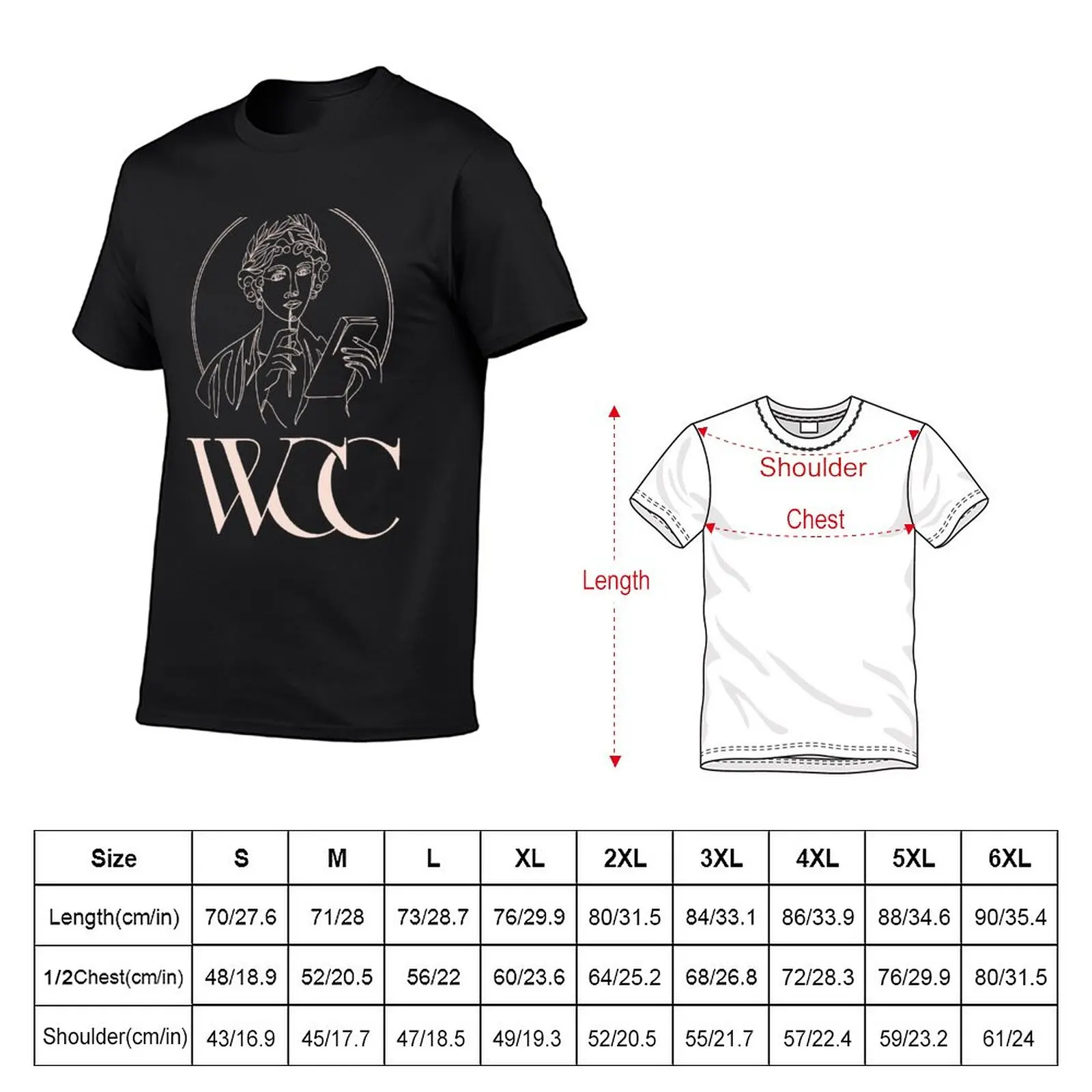 WCC Sappho (Light Print) T-Shirt summer tops cute clothes sports fans men clothing