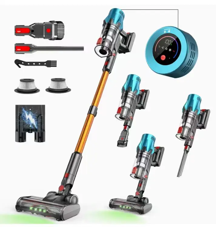 Factory All in 1 Upright Stick Vacuum Cleaner Cordless Mop Combo with HEPA Filter Car RV Ready Big Dust Tank Battery Bagless