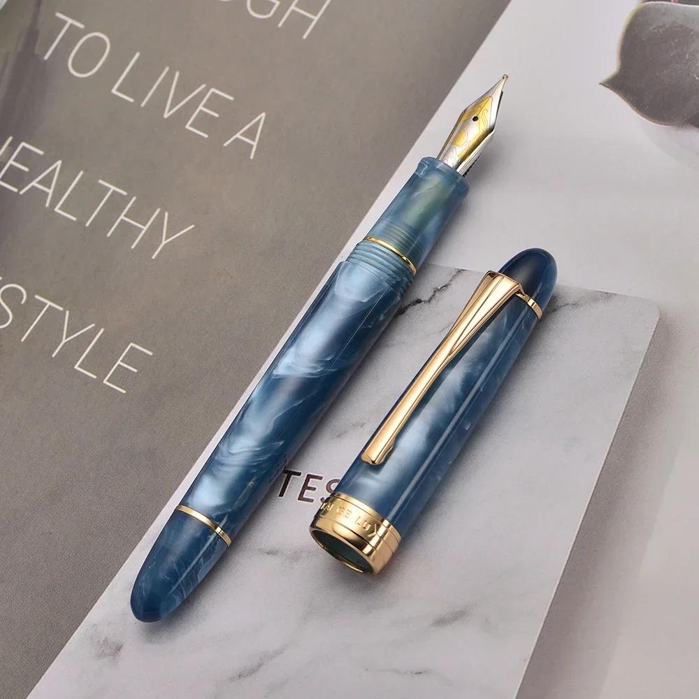 

Kaigelu 356 Resin Fountain Pen Golden Clip EF F M Nib Beautiful 4 Colors Writing Ink Pen for Office Business Home