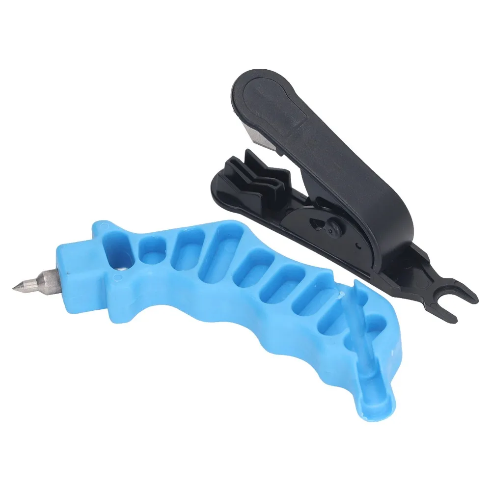 

2 шт. 2 в 1, дырокол для капельного орошения для полиэтиленовой трубы, синяя ирригационная труба, ручной дырокол, фитинг, инструмент для вставки