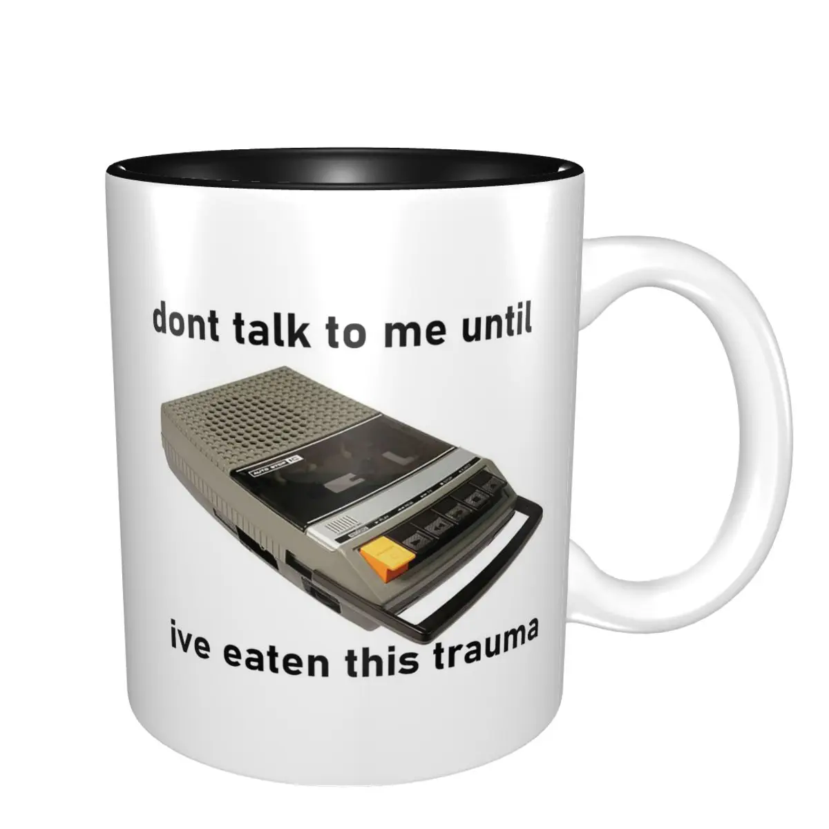 Dont Talk To Me Until Ive Eaten This Trauma Mug Funny Ceramic Coffee Cups Tea Mugs Milk Cup Drinkware Gifts for Friends