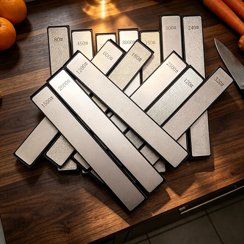 1PC 180-3000# Diamond Sharpening Stone Professional Multi Grit Whetstone For Kitchen Knife Blade Fine Grinding Work