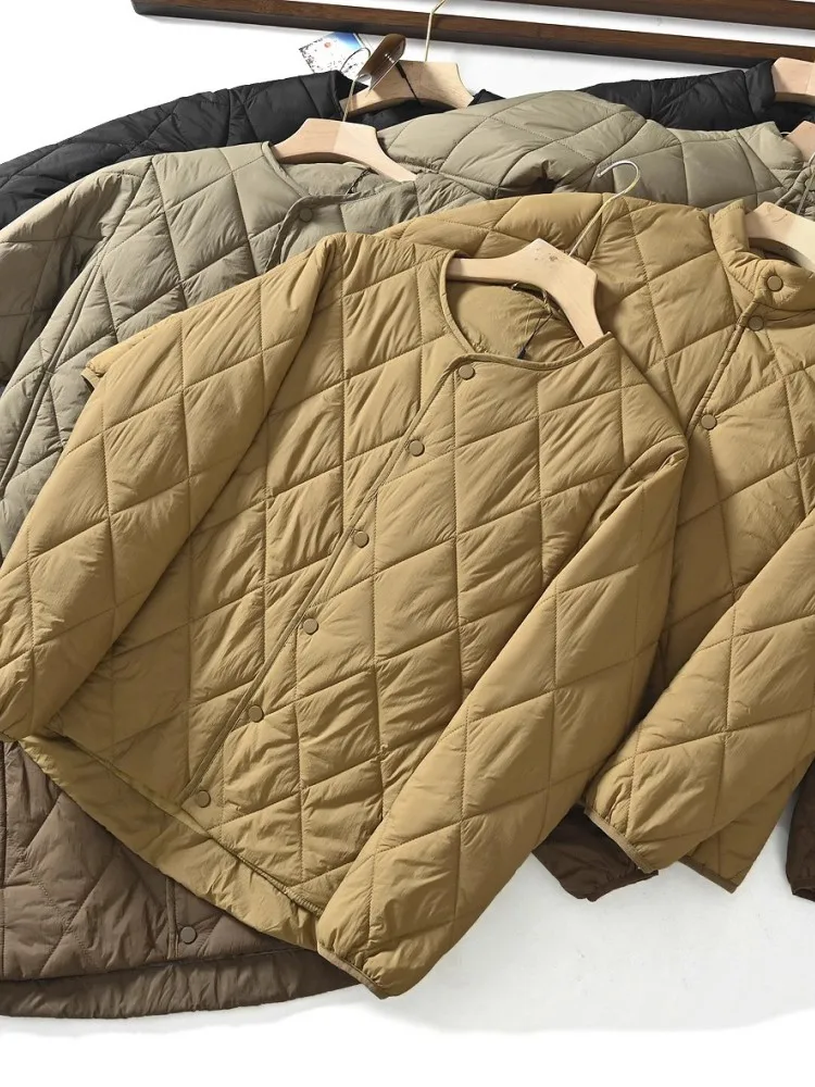 

Утепленная ретро-куртка в японском стиле с пэчворком для пар, эффективно сочетающаяся в многослойных образах, молодежная модная верхняя одежда стандартного кроя