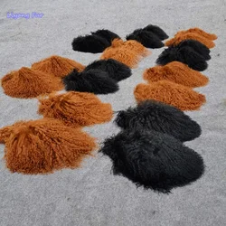 Hot selling Women Curly Long Hair Real Mongolian Sheep Fur Slides Slippers