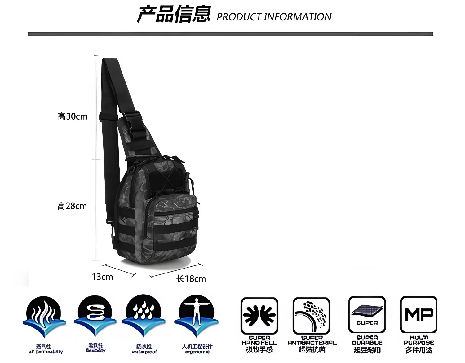 Taktischer Schulterrucksack Rover EDC Outdoor CCW Rucksack Wasserdichter Wander- und Campingrucksack Versteckter Schießrucksack Jagd-Tagesrucksack – Detail 6