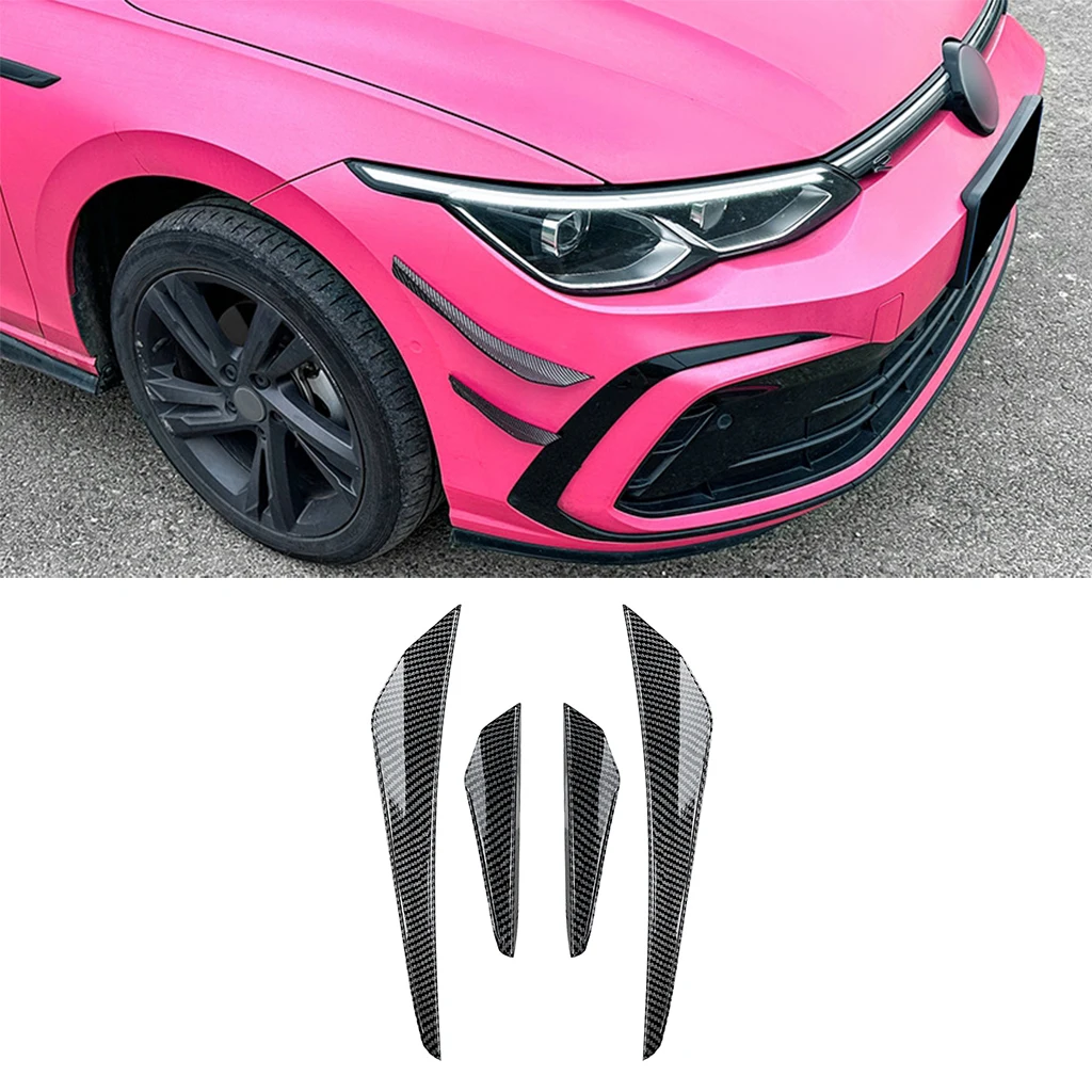 Front Bumper Splitter Side Spoiler Air Vent Wind Knife Body Kits For Volkswagen Golf 8 MK8 Standard GTI Rline 2020 2021 2022