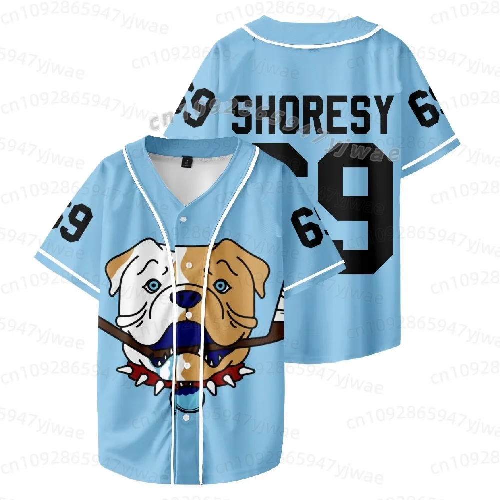2026 Men Shoresy Shore 69 Sudbury Blueberry Bulldogs baseball Jersey V-Neck T-Shirts Unisex Fashion Casual men baseball t-shirt