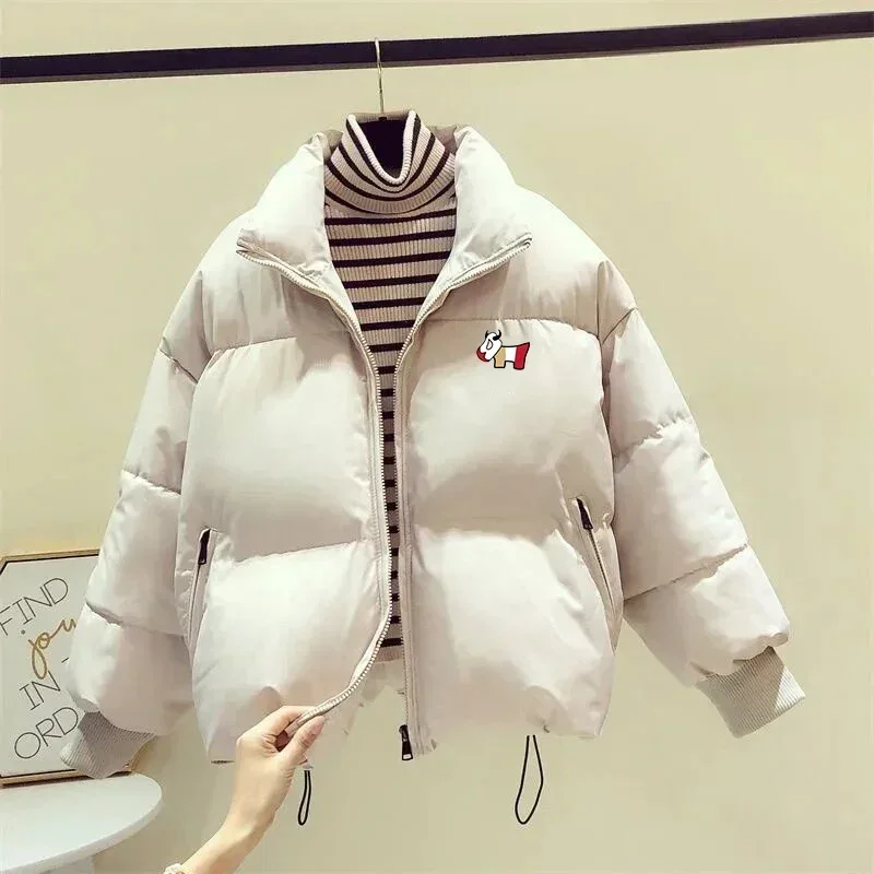 NEW Winter Women's Golf Wear Golf Jackets Fashion Golf Clothing Woman Horse Windbreak Thicken Warm Down Cotton Women Golf Coats