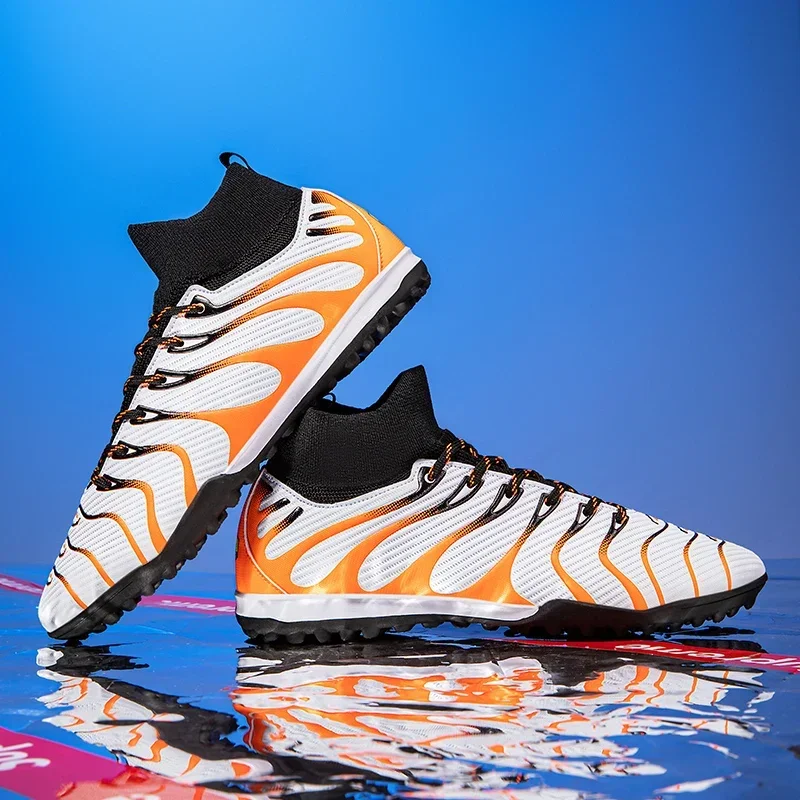 الرجال مباراة أحذية كرة القدم الرياضة التدريب المسامير الطويلة FG/TF الفتيان المرابط أحذية كرة القدم في الهواء الطلق عدم الانزلاق داخلي كرة الصالات مريحة