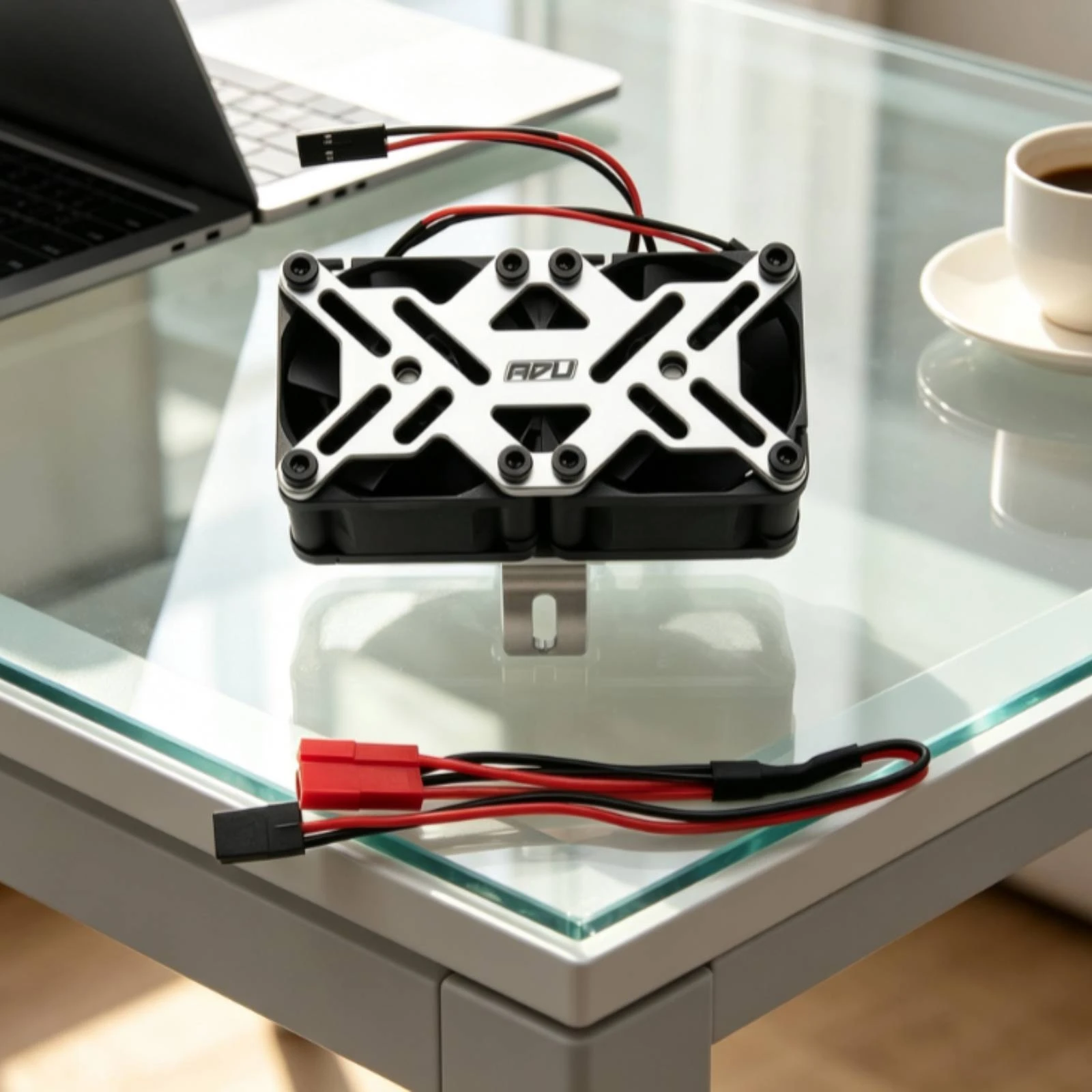 Motor Cooling Fan Mount Machined Two Fan Mount with Hardware Lightweight Compact for RC Hobbyists