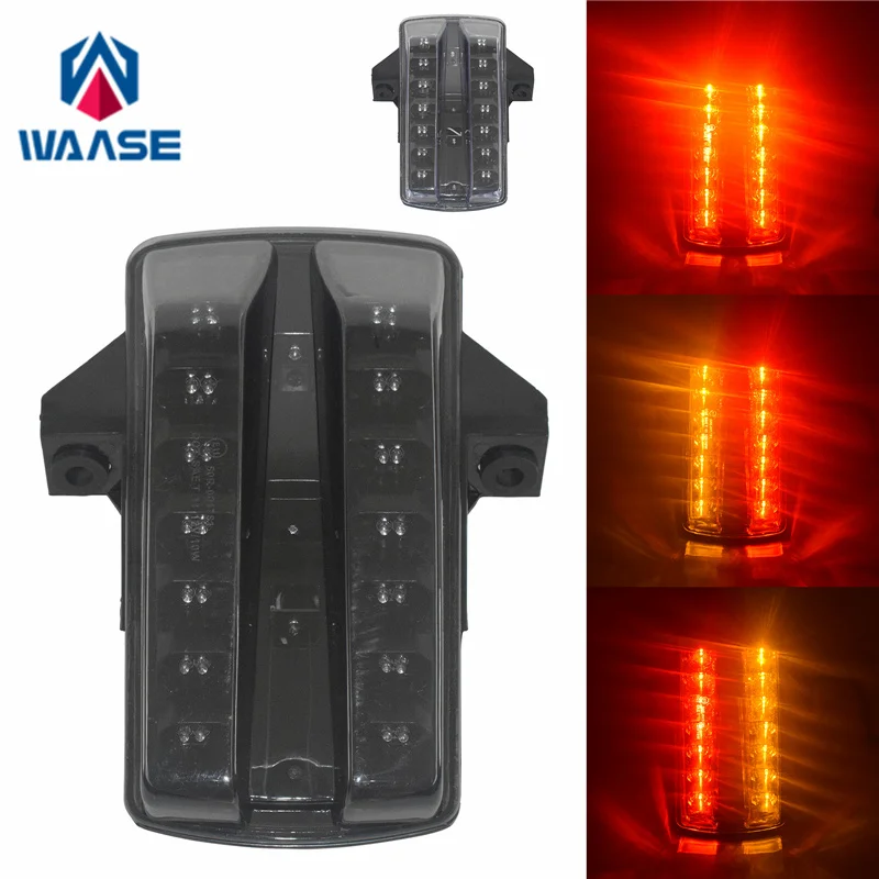 

waase For Suzuki SV650 SV650A SV650F SV650S SV650SF 2003-2012 E-Mark Rear Tail Light Brake Turn Signals Integrated LED Light