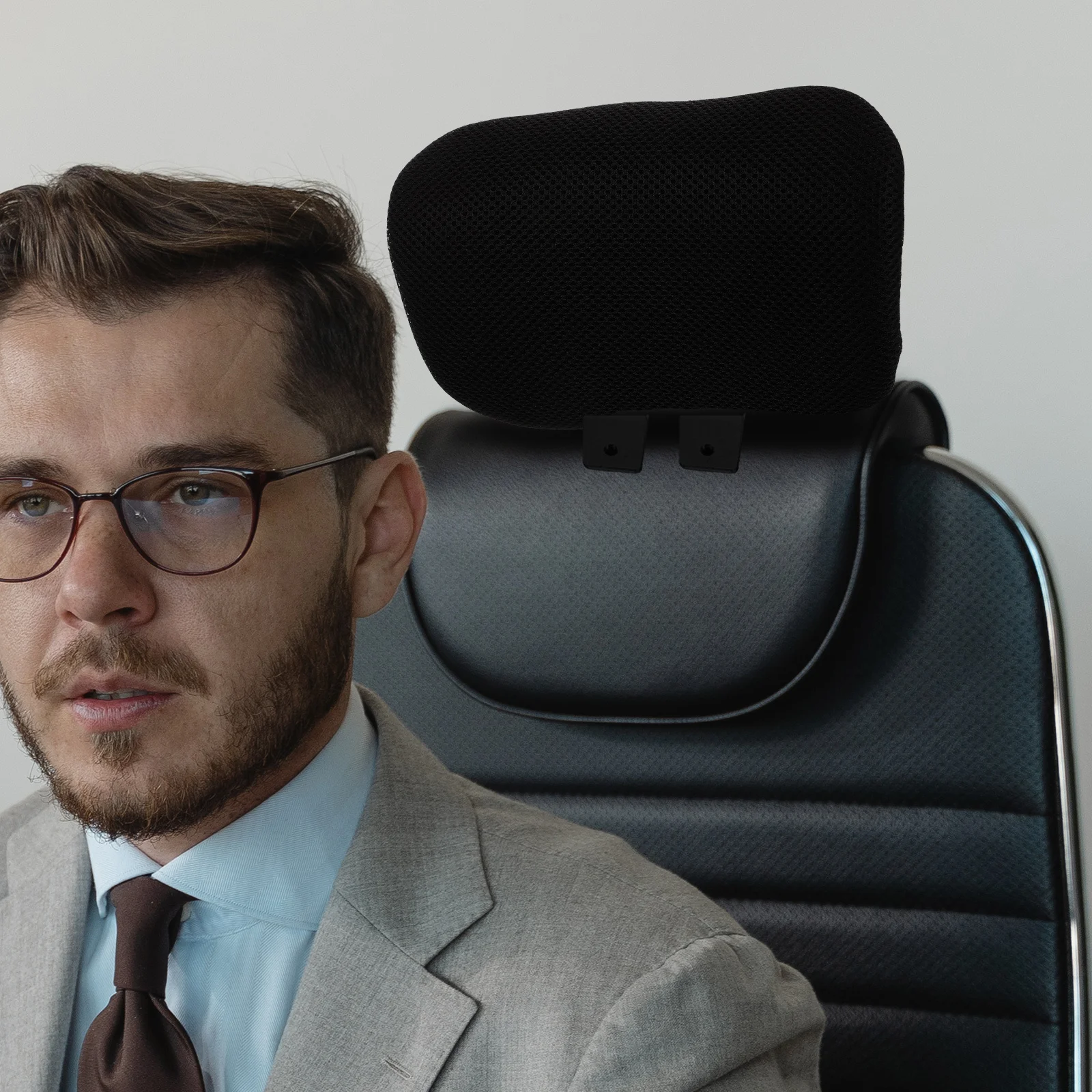 1 Juego de 1 reposacabezas cómodo, silla de oficina ergonómica giratoria ajustable en altura, accesorio para soporte de cuello, silla de trabajo de ordenador