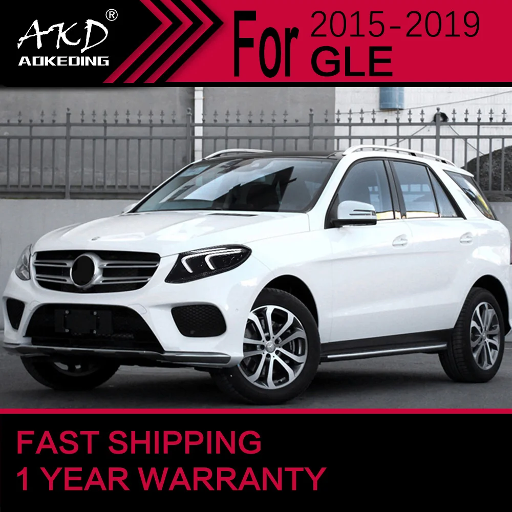 

2PCS AKD Car Lights for Benz GLE LED Headlight 2015-2019 Class Head Lamp Drl Projector Lens Automotive