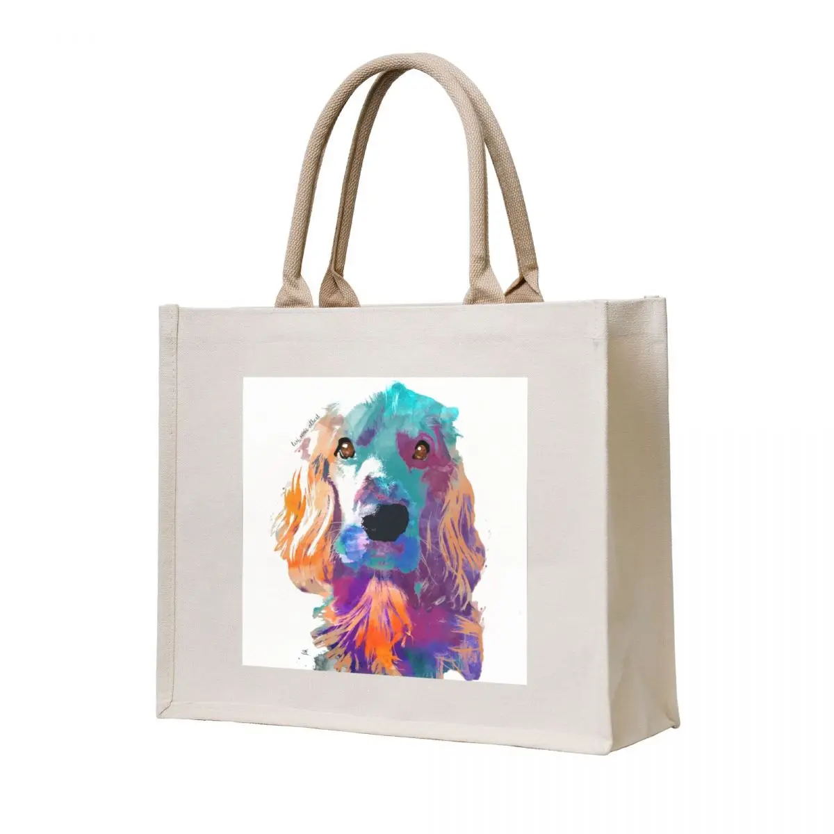

cocker spaniel watercolor pet portrait Ma'am Tote Bag Candy bags hand bag supermarket folding bag foldable reusable