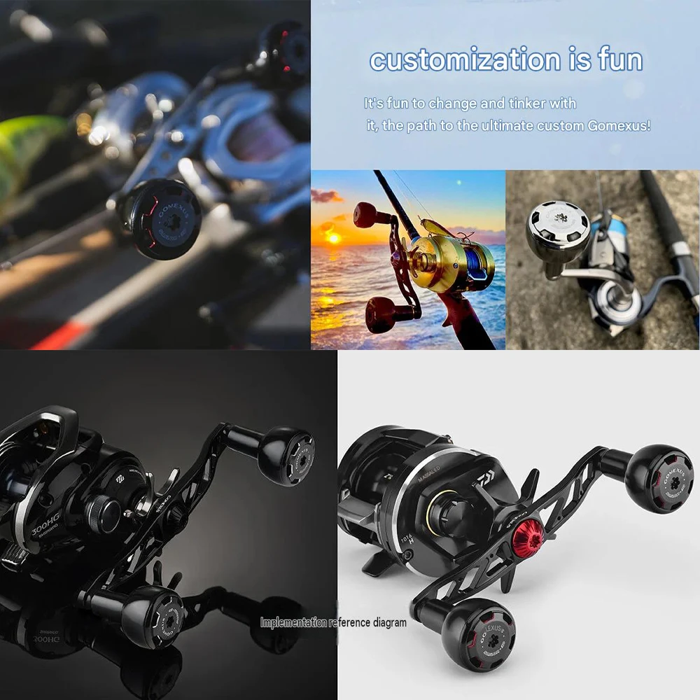 Gomexus Knopf A30 30mm Aluminium Angelrollen-Griffknopf für Baitcasting- und Spinnrollen Angel-Upgrade – Detail 6