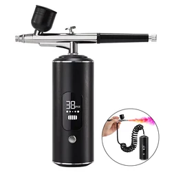 Airbrush With Compressor Pro Aerografo Kit For Face Paint Makeup , Nails Design , Cake Coloring , Model Painting
