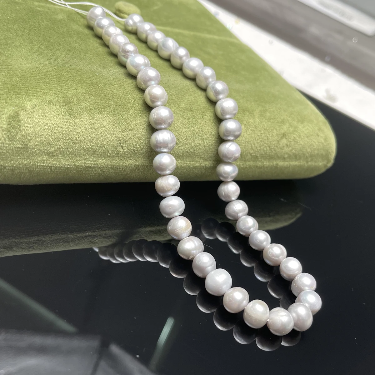 Jewelry Making Ideas With Beads - 4A Grey near round Freshwater Pearls