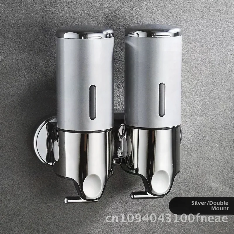 

Настенный дозатор мыла для ванной комнаты в отеле, шампунь, гель для душа, пресс-коробка, ручной насос, АБС-пластик, черный/белый/серебристый/золотой - большой