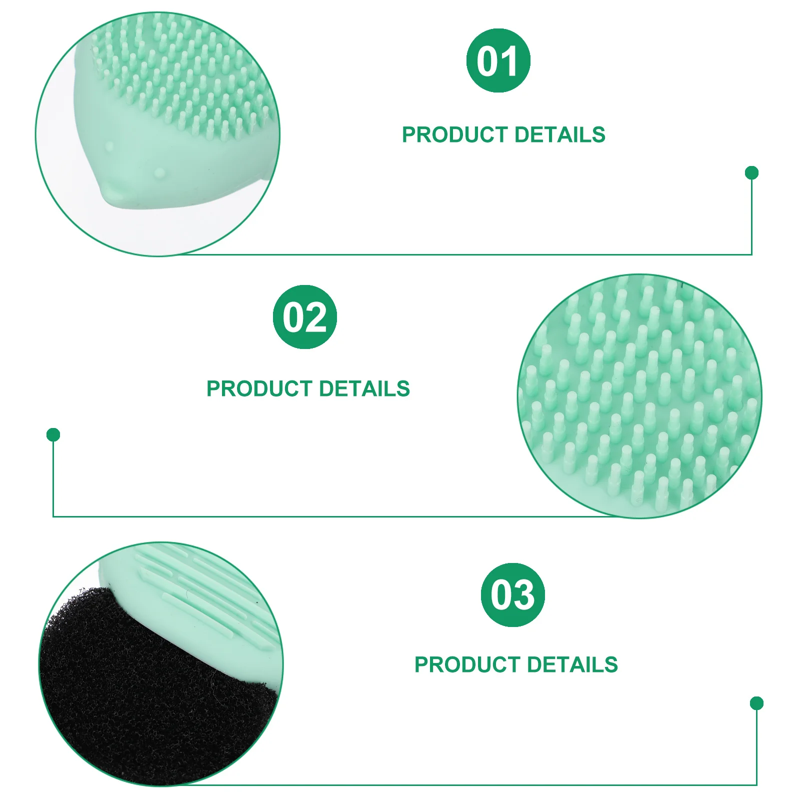 

Silicone Bathing Brush Household Shower Scrubber Double-Sided Design for Rapid Foaming Better Cleaning Massage