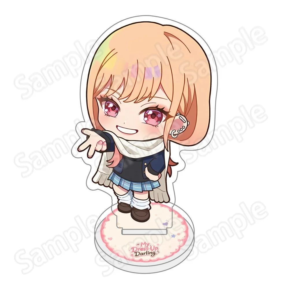 Anime My Dress-Up Darling Chibi New 10cm Acrylic Stand keychain Figure, Marin Kitagawa Sono Bisque Doll New Cute Mini Plate, Orn
