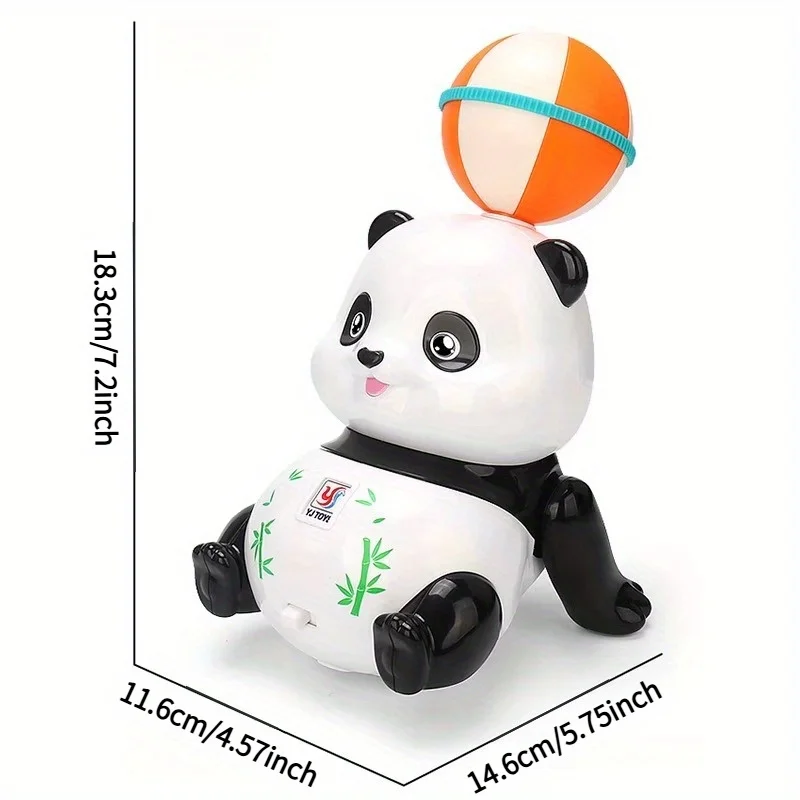 Giocattolo elastico panda con palla musicale leggera elettrica - Giocattoli per bambini per ragazzi e ragazze, regali di compleanno di Natale per bambini, giocattolo di Halloween