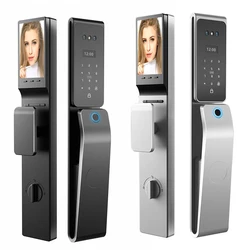 Smart Door Lock Palm Vein 3D Face Recognition Smart Home Door WiFi NFC Digital Electronic Lock Wifi Camera  Card Works With tuya