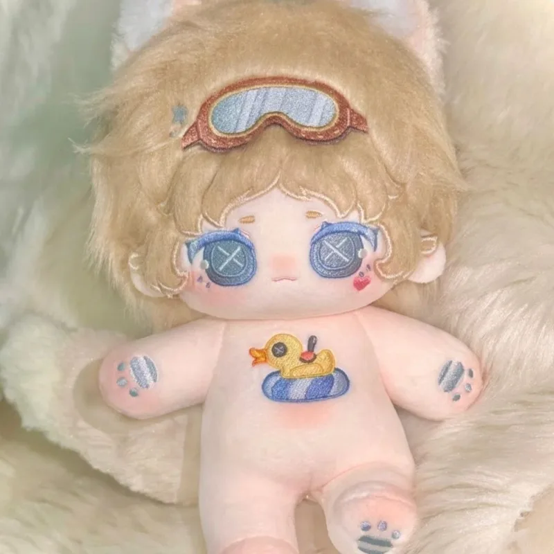20cm Game Identity V Mechanic Tracy Kawaii Cosplay Cotton Doll Body With Ears Tail Set Anime Soft Plushies Toy Figures Fans Gift