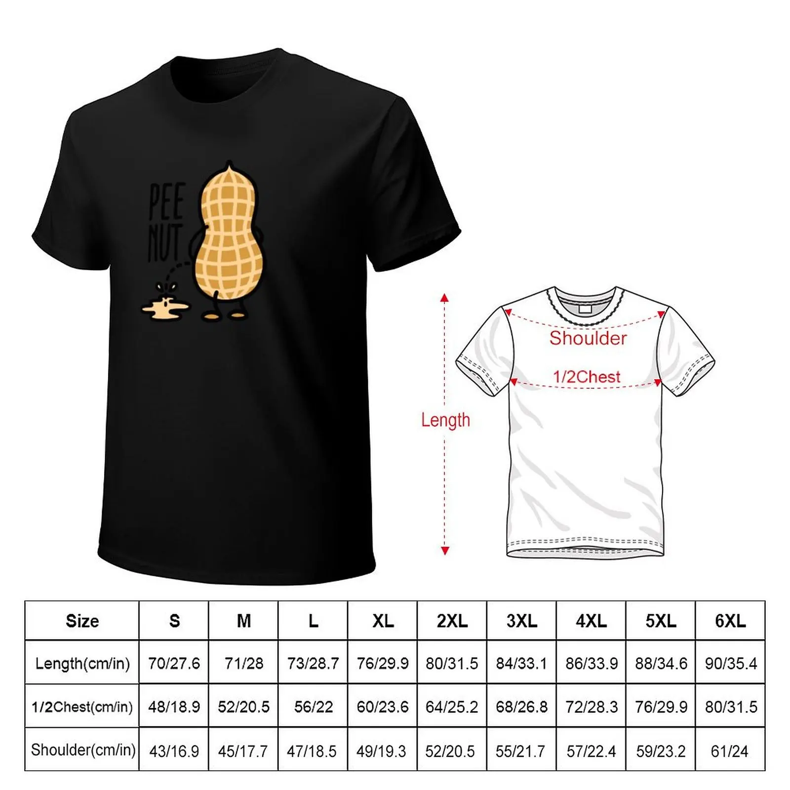 Pee-nut peenut peanut T-Shirt t shirt man casual T-Shirt